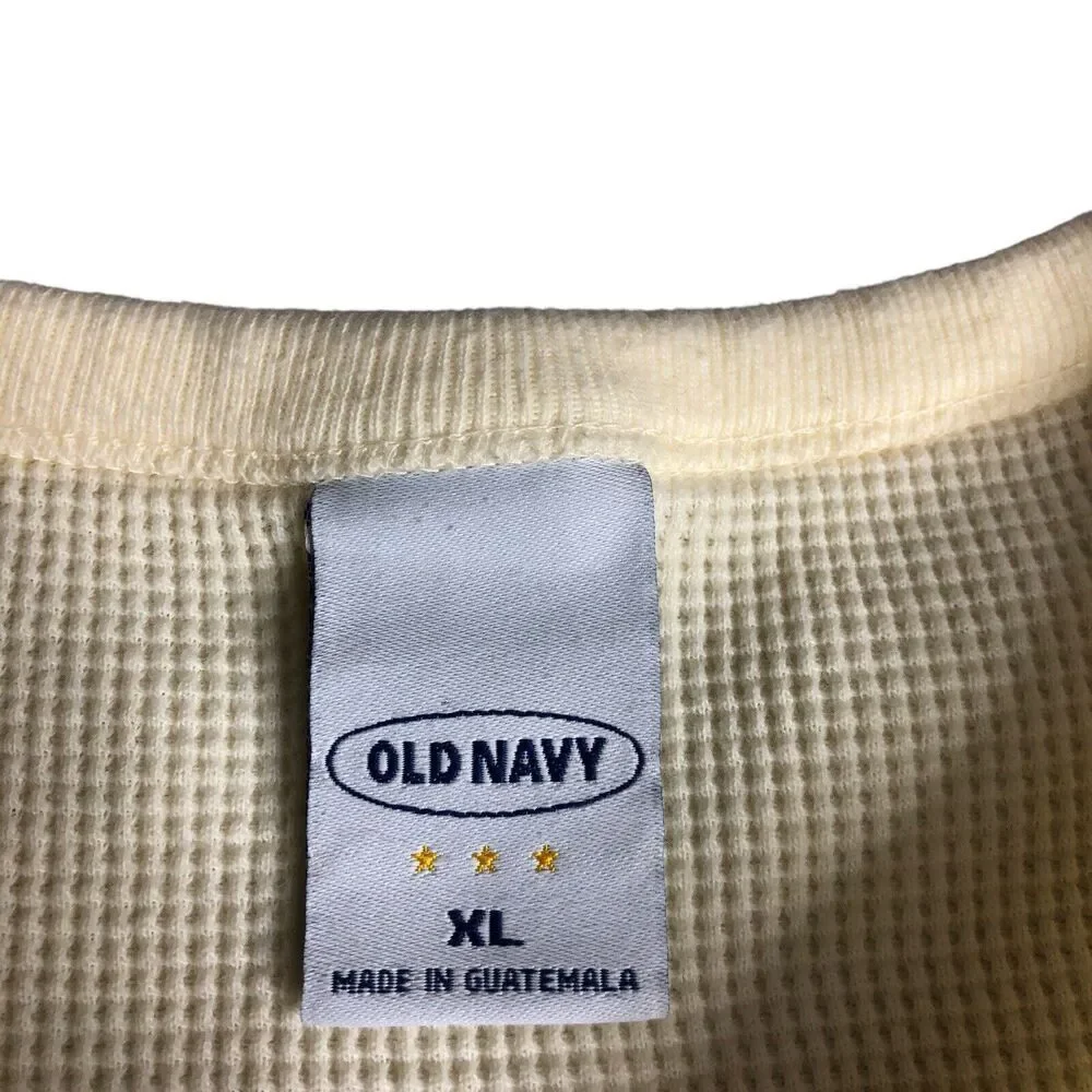 Vintage‎ Old Navy Sweater Mens XL Nitro Hot Rods Thermal Waffle Knit Grunge Y2k